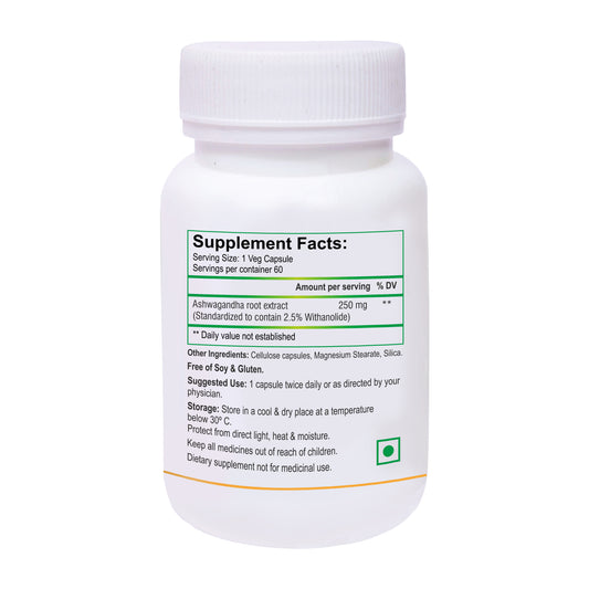 Biotrex Ashwagandha 250mg - 60 Capsules