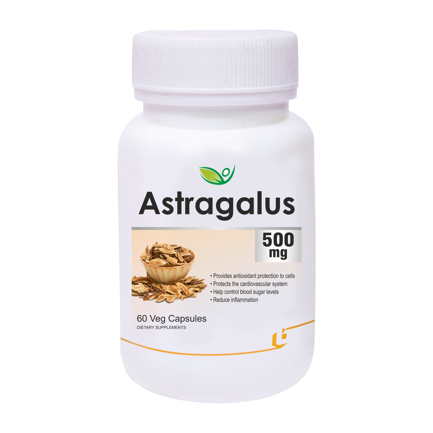 Biotrex Astragalus 500mg Supplement - 60 Veg Capsules