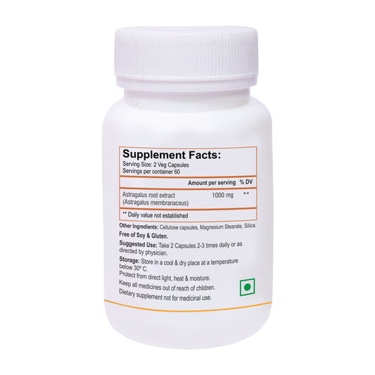 Biotrex Astragalus 500mg Supplement - 60 Veg Capsules