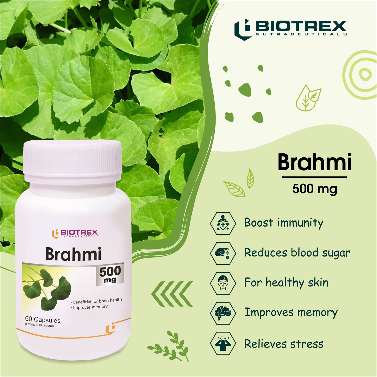 Biotrex Brahmi 500mg - 60 Capsules
