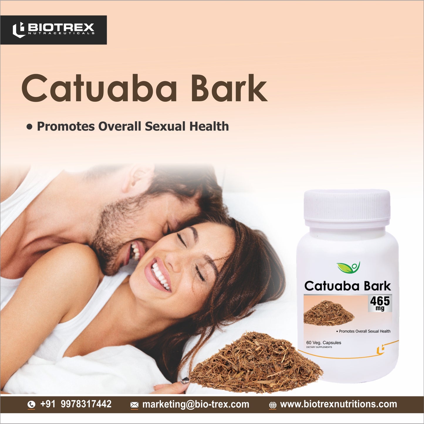 Biotrex Catuaba Bark 465mg - 60 Capsules