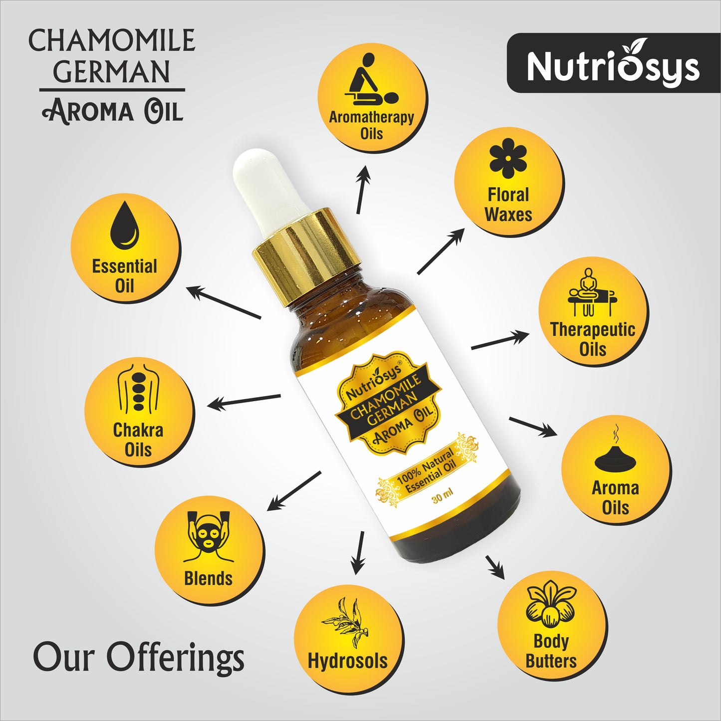 Nutriosys Chamomile German Oil Essential Oil - 30ml