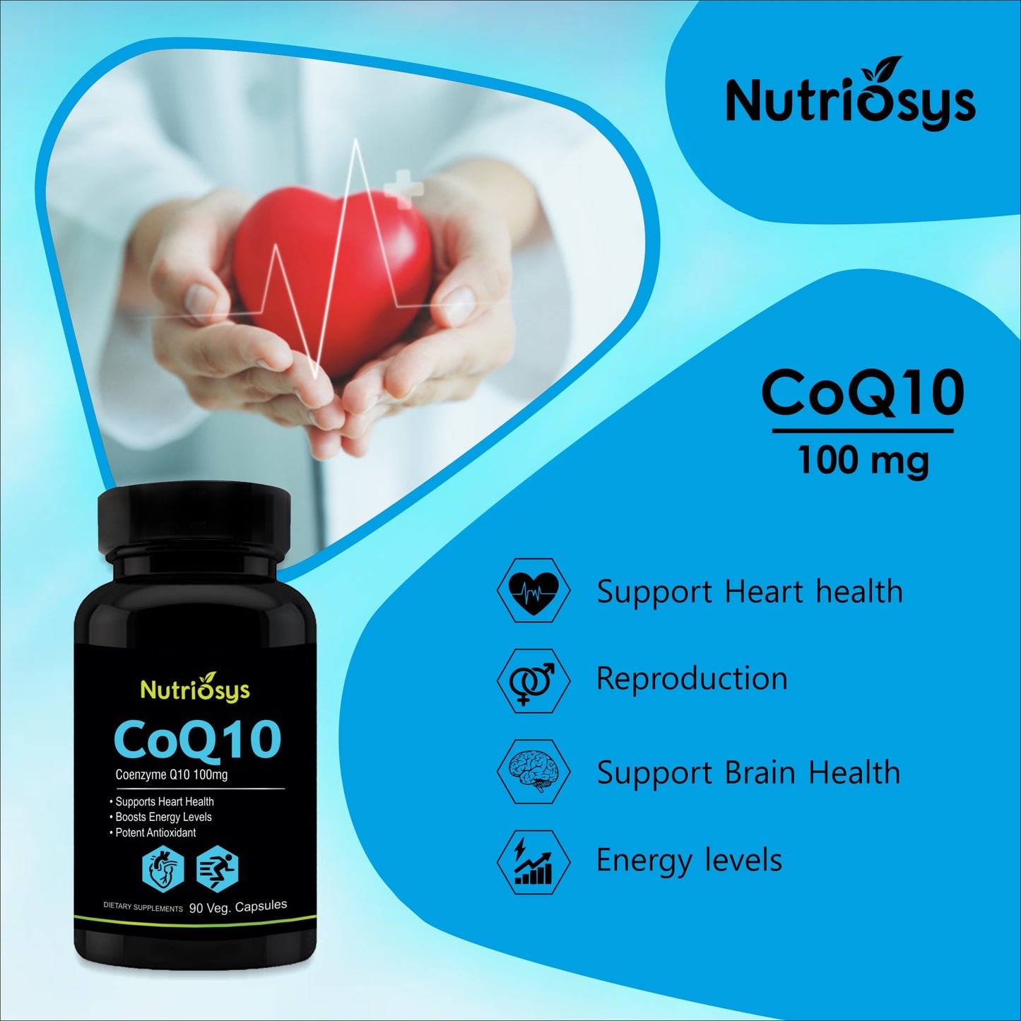 Nutriosys CoQ10 100mg - 90 Capsules