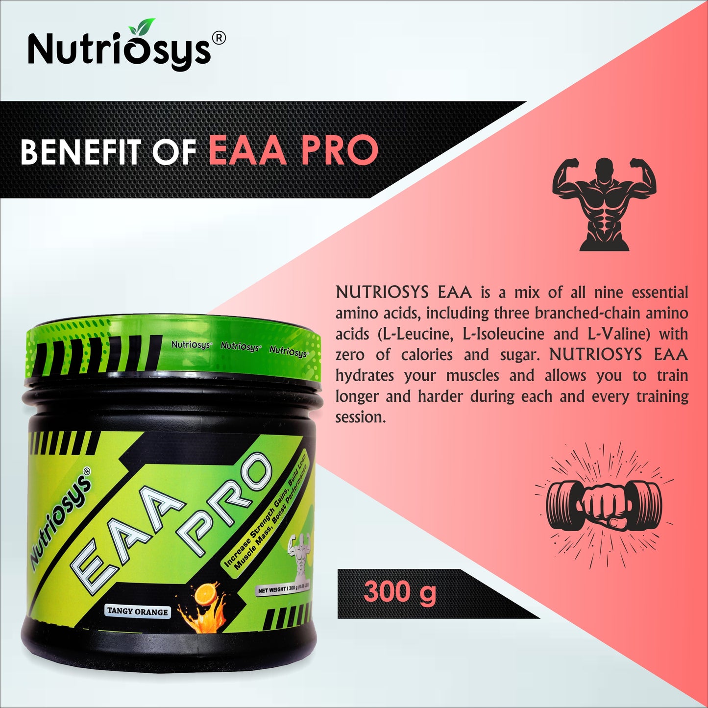 Nutriosys EAA Powder- 300Gram