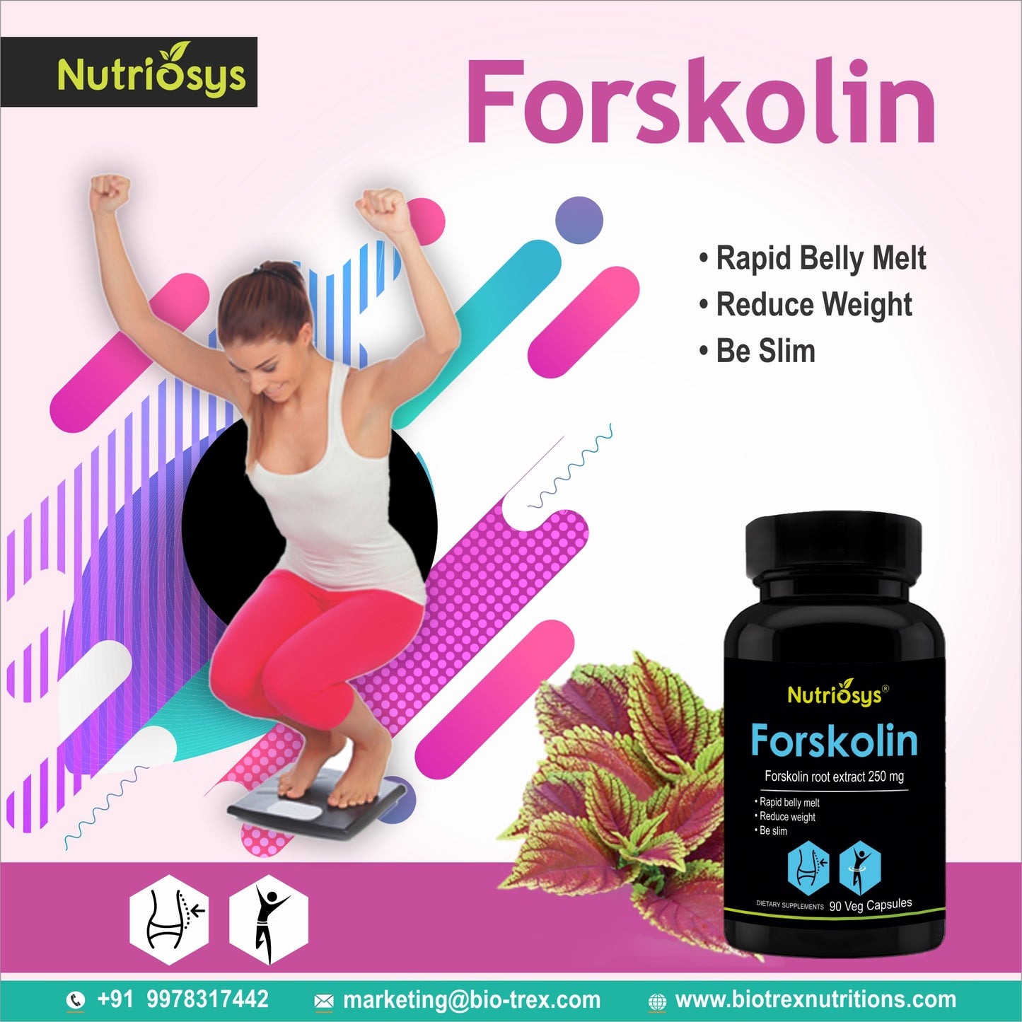 Nutriosys Forskolin 250mg - 90 Capsules