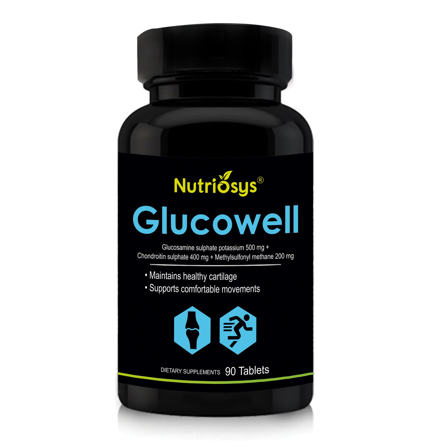 Nutriosys Glucowell Glucosamine, MSM & Chondroitin 500mg - 90 Tablets