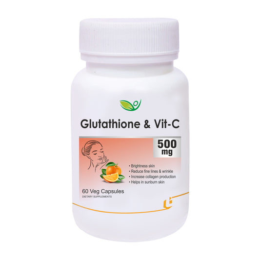 Biotrex Glutathione & Vit-C 500mg - 60 Capsules