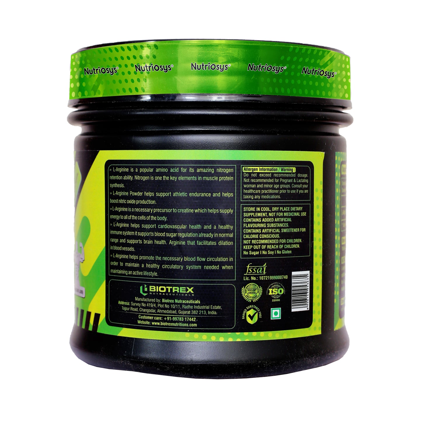 Nutriosys L-Arginine Powder, 300Gram