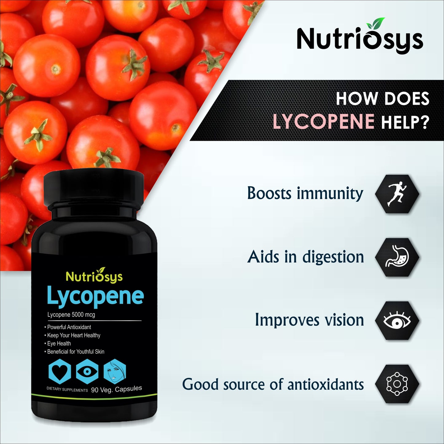 Nutriosys Lycopene with Multivitamins 5000mcg - 90 Capsules