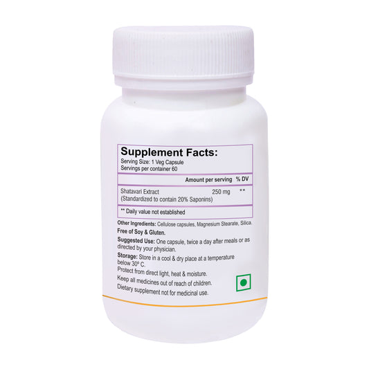 Biotrex Shatavari 250mg - 60 Capsules