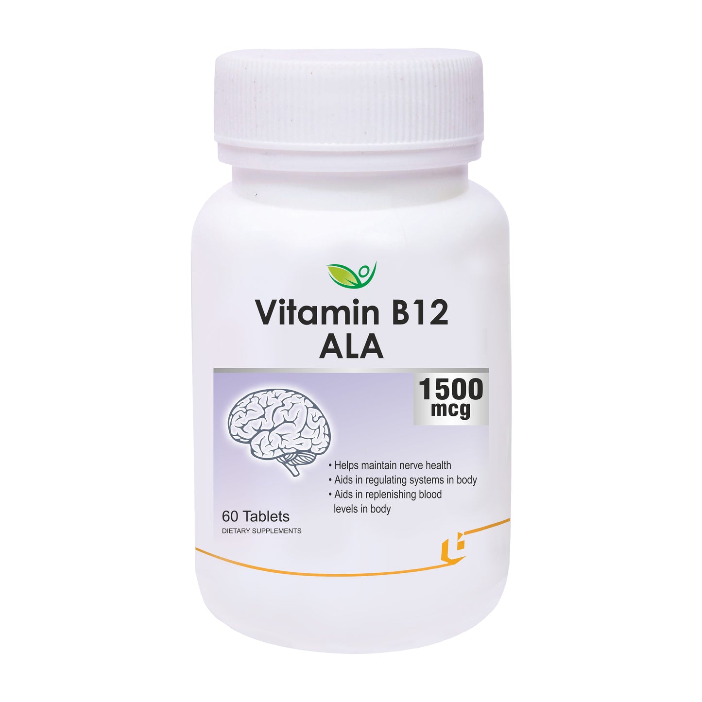 Biotrex Vitamin B12 1500mcg - Combination of Vitamin B12, B1, B5, B6, B9(Folic Acid), Alpha Lipoic Acid ALA & Inositol, 60 Tablets