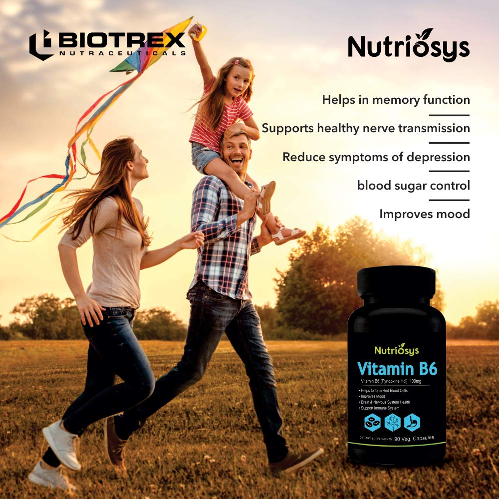 Nutriosys Vitamin B6 100mg - 90 Capsules